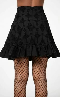 Killstar Clothing Amelie Flocked Mini Skirt
