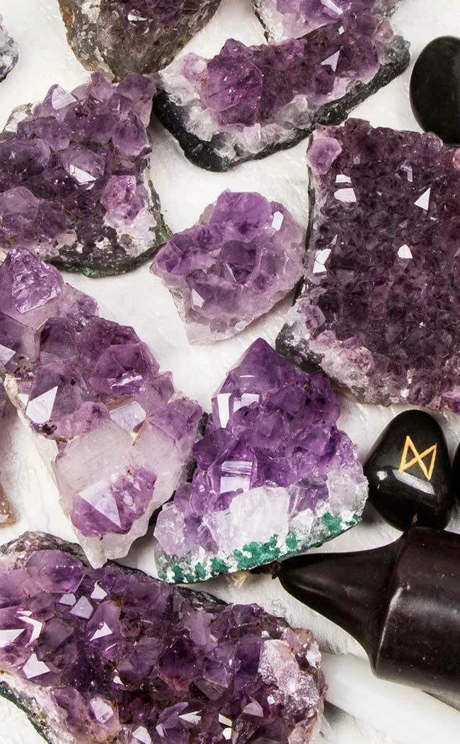 Crystals Amethyst Cluster - Small Home Decor 4 Crystals Amethyst Cluster - Small Home Decor