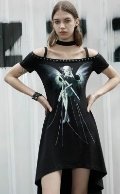 Punk Rave Angel Baby Cold Shoulder Dress