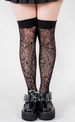 Music Legs Clothing Arachne's Touch Thigh High Stockings