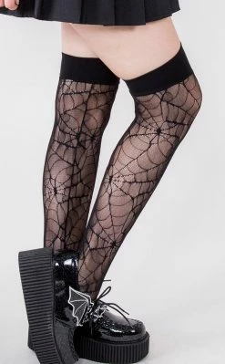Music Legs Clothing Arachne's Touch Thigh High Stockings