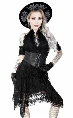 Restyle Asymmetrical Lace Corset Dress Clothing