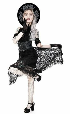 Restyle Asymmetrical Lace Corset Dress Clothing