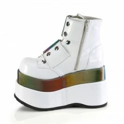 Demonia BEAR-104 White Patent Rainbow Platform Boots 9 Demonia BEAR-104 White Patent Rainbow Platform Boots