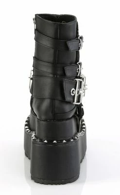 Demonia BEAR-150 Black Vegan Platform Boots