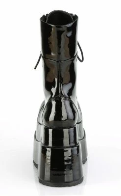 Demonia BEAR-265 Black Patent Platform Boots Shoes