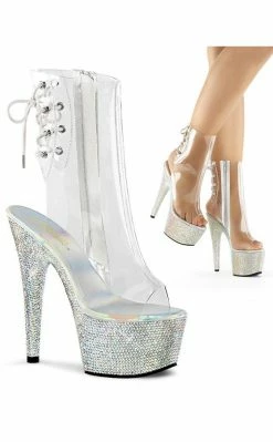 Pleaser BEJEWELED-1018DM-7 Rhinestone Ankle Boots