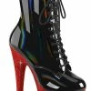 Pleaser Pole Shoes BEJEWELED-1020-7 Black Holo/Red Rhinestone Boots 1 Pleaser Pole Shoes BEJEWELED-1020-7 Black Holo/Red Rhinestone Boots