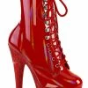 Pleaser Pole Shoes BEJEWELED-1020-7 Red Holo Rhinestone Boots