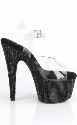Pleaser BEJEWELED-708DM Black Rhinestone Heels Pole Shoes 11 Pleaser BEJEWELED-708DM Black Rhinestone Heels Pole Shoes