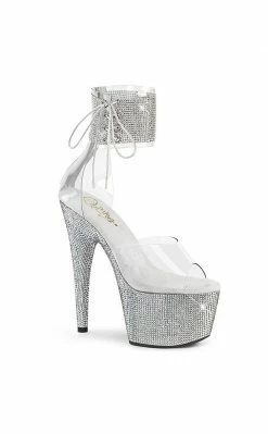 Pleaser Pole Shoes BEJEWELED-724RS Rhinestone Cuff Heels