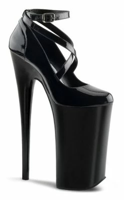 Pleaser BEYOND-087 Black Patent Heels