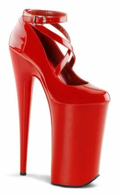 Pleaser BEYOND-087 Red/Red Heels Pole Shoes