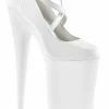 Pleaser BEYOND-087 White Heels Pole Shoes