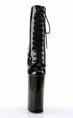 Pleaser BEYOND-1020 Black Patent Ankle Boots Pole Shoes