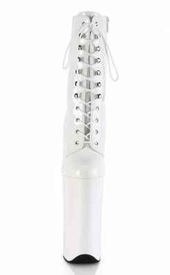 Pleaser BEYOND-1020 White Ankle Boots