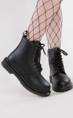 Demonia BOLT-100 Black Lace Up Boots Shoes