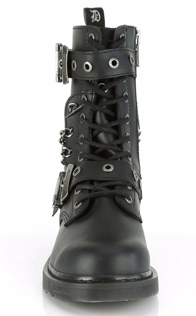 Demonia Shoes BOLT-250 Black Lace Up Chain Boots 4 Demonia Shoes BOLT-250 Black Lace Up Chain Boots