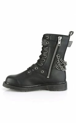 Demonia Shoes BOLT-250 Black Lace Up Chain Boots 9 Demonia Shoes BOLT-250 Black Lace Up Chain Boots