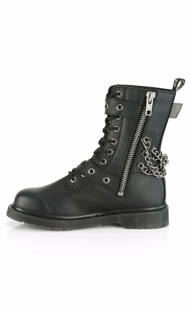 Demonia Shoes BOLT-250 Black Lace Up Chain Boots 5 Demonia Shoes BOLT-250 Black Lace Up Chain Boots