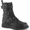 Demonia Shoes BOLT-250 Black Lace Up Chain Boots