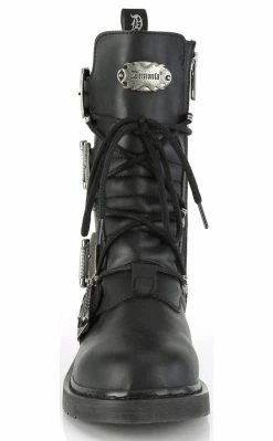 Demonia BOLT-265 Black Lace Up Buckle Boots Shoes