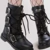 Demonia BOLT-265 Black Lace Up Buckle Boots Shoes 2 Demonia BOLT-265 Black Lace Up Buckle Boots Shoes