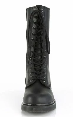 Demonia BOLT-300 Black Lace Up Mid Calf Boots