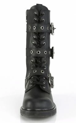 Demonia BOLT-330 Black Lace Up Mid Calf Boots Shoes