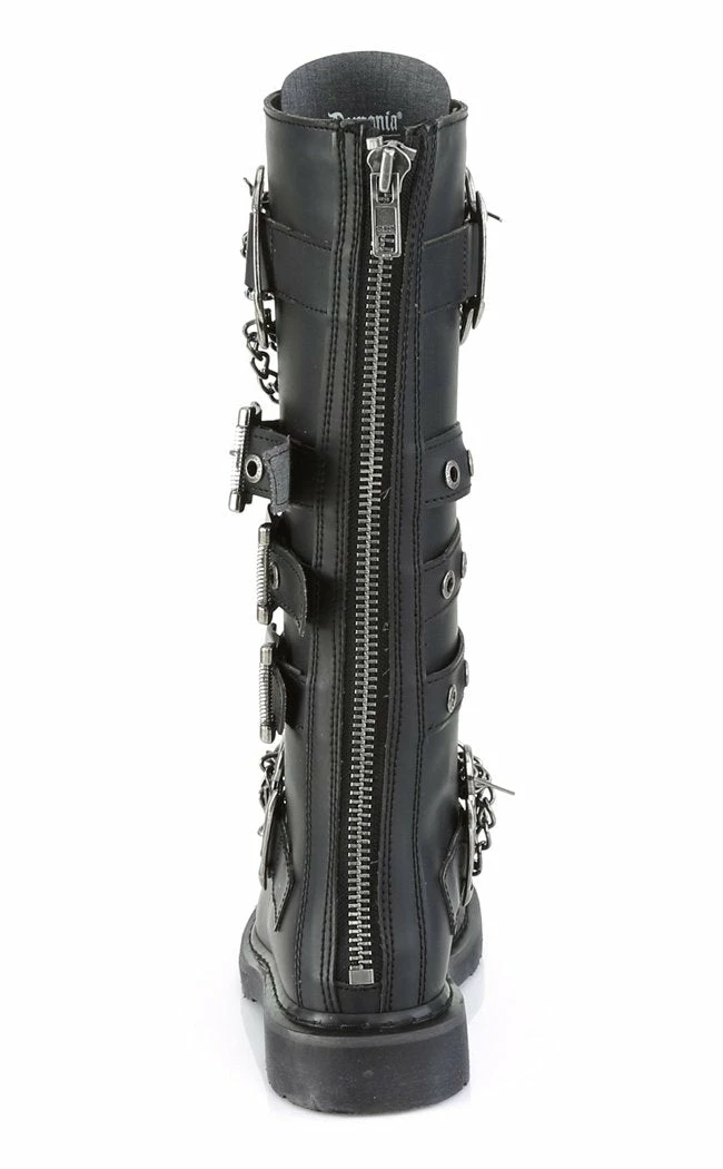Demonia Shoes BOLT-450 Black Knee High Buckle Boots 6 Demonia Shoes BOLT-450 Black Knee High Buckle Boots