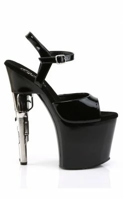 Pleaser Pole Shoes BONDGIRL-709 Black Heels