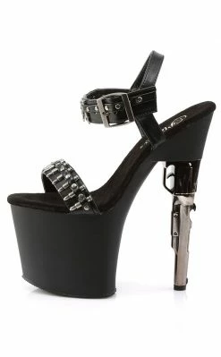Pleaser BONDGIRL-712 Black / Black Matte Heels Pole Shoes