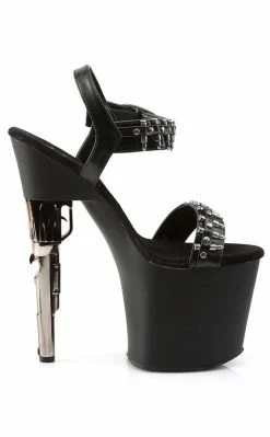 Pleaser BONDGIRL-712 Black / Black Matte Heels Pole Shoes