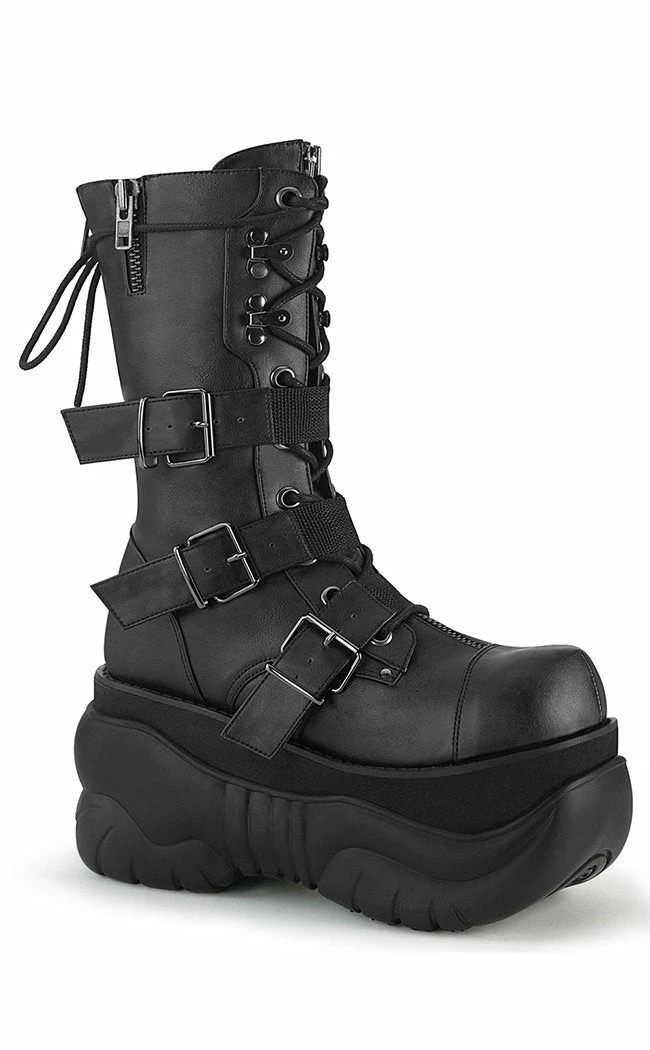 Demonia BOXER-230 Black Buckle Boots Shoes 6 Demonia BOXER-230 Black Buckle Boots Shoes