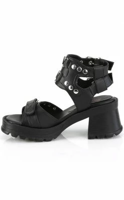 Demonia BRATTY-07 Black Chunky Heel Sandals Shoes 9 Demonia BRATTY-07 Black Chunky Heel Sandals Shoes