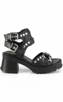 Demonia BRATTY-07 Black Chunky Heel Sandals Shoes 11 Demonia BRATTY-07 Black Chunky Heel Sandals Shoes