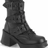 Demonia Shoes BRATTY-118 Black Buckled Combat Ankle Boots 1 Demonia Shoes BRATTY-118 Black Buckled Combat Ankle Boots