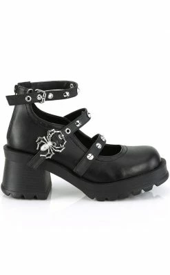 Demonia BRATTY-30 Black Matte Mary Janes