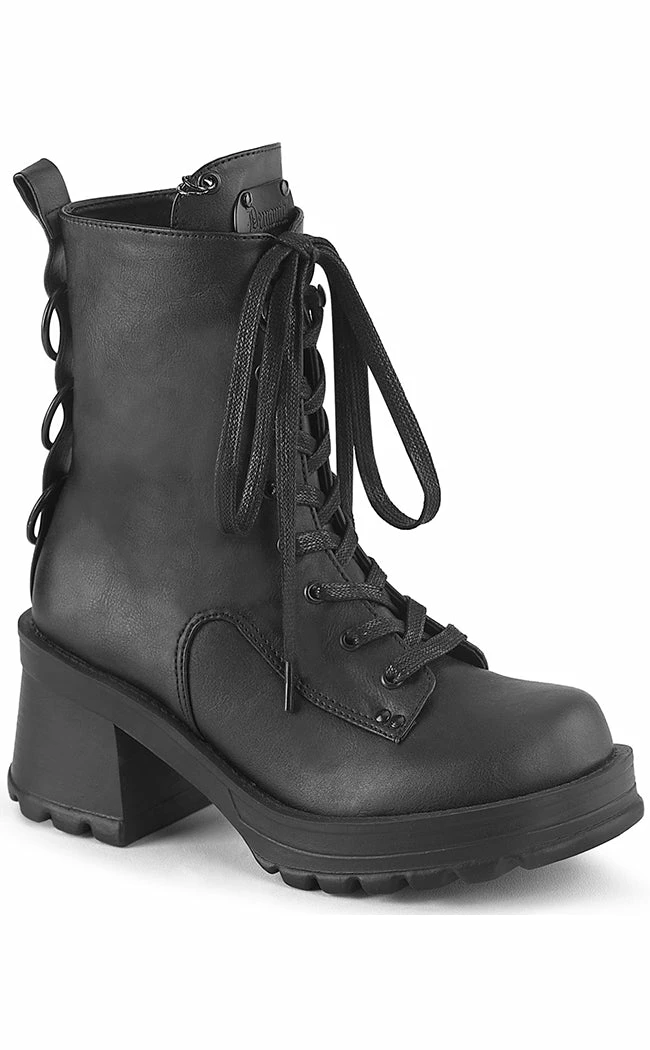Demonia BRATTY-50 Black Combat Ankle Boots 3 Demonia BRATTY-50 Black Combat Ankle Boots