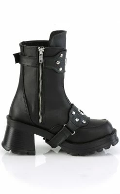 Demonia BRATTY-56 Black Matte Ankle Boots