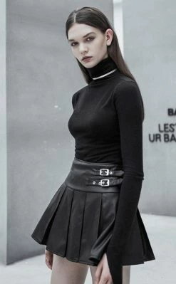 Punk Rave Bad Girl Pleated Mini Skirt