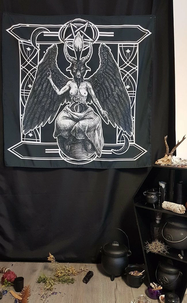 Altar Cloths Baphomet Altar Cloth / Wall Hanging Home & Gifts 4 Altar Cloths Baphomet Altar Cloth / Wall Hanging Home & Gifts