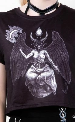 Tragic Beautiful Baphomet Crop Tee Clothing