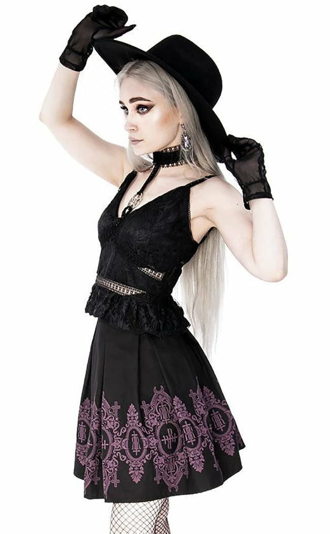 Restyle Baroque Monogram Skirt-Purple 6 Restyle Baroque Monogram Skirt-Purple