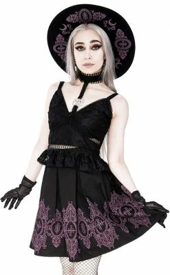 Restyle Baroque Monogram Skirt-Purple