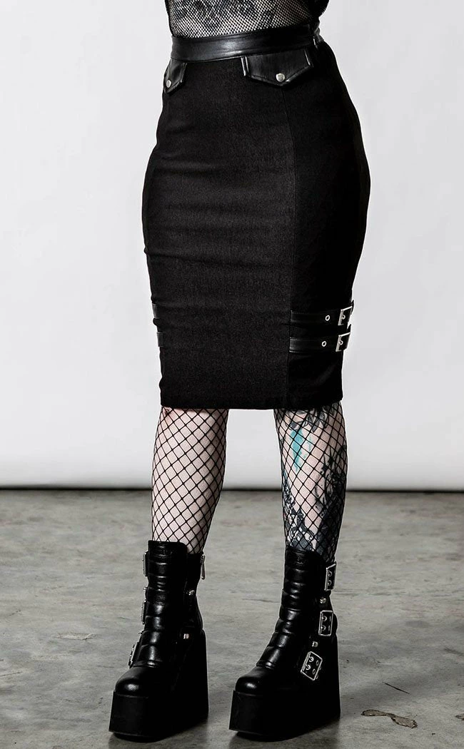 Killstar Clothing Bayonet Pencil Skirt 3 Killstar Clothing Bayonet Pencil Skirt