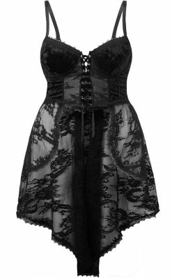 Killstar Be Veiled Lace Basque 22 Killstar Be Veiled Lace Basque