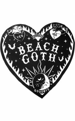 Killstar Beach Goth Heart Towel 7 Killstar Beach Goth Heart Towel