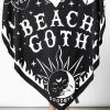 Killstar Beach Goth Heart Towel 2 Killstar Beach Goth Heart Towel