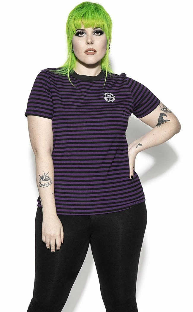 BlackCraft Believe In Yourself Striped Tee | Purple 3 BlackCraft Believe In Yourself Striped Tee | Purple